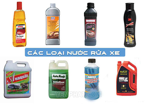 Một số loại dung dịch rửa xe chuyên dụng