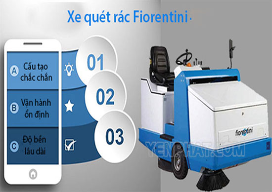 Xe quét rác Fiorentini là sản phẩm của thương hiệu lớn