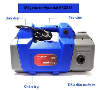 Máy rửa xe mini áp lực cao Hyundai