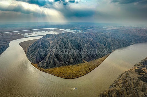 Vẻ đẹp tráng lệ sông Hoàng Hà của Trung Quốc.