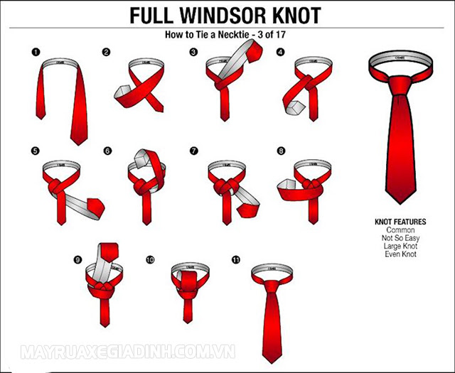 Cách thắt cà vạt nam truyền thống (WINDSOR KNOT)