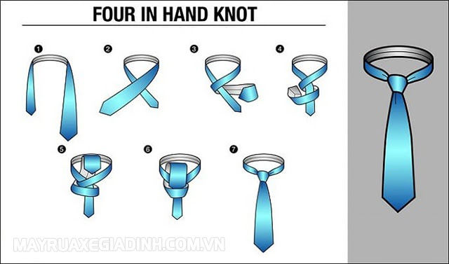Cách thắt cà vạt nam nhanh (Four-in-hand-knot)