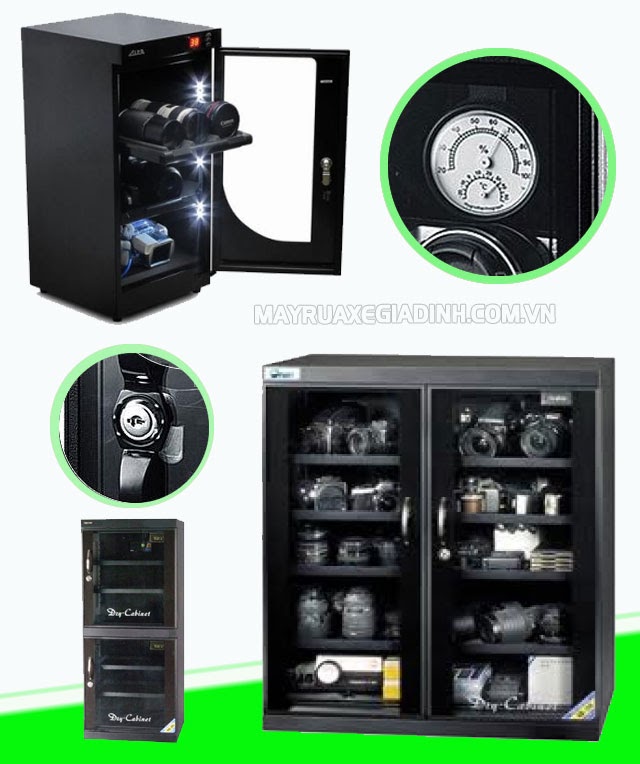 Tủ chống ẩm máy ảnh Dry-Cabi bảo quản tốt các thiết bị nghiệp vụ, quang học, đo lượng,....