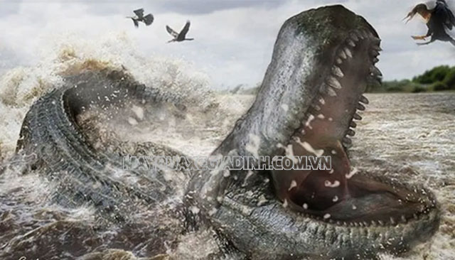 Hình ảnh của con thuồng luồng được ví như con cá sấu khổng lồ thời cổ đại.
