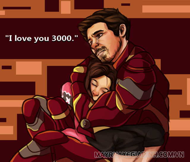 Tony Stark nói “I love you 3000” để chào gia đình, bạn bè lần cuối.