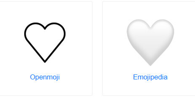 Biểu tượng trái tim trắng icon trên các nền tảng.