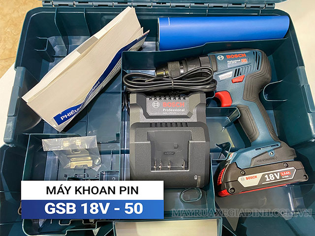 Máy khoan pin Bosch không chổi than GSB 18V-50 chính hãng, giá tốt